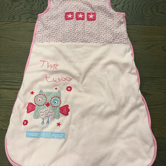 Pitter Patter pink baby girl sleep sack 6-12M (2.4 Tog) - Picture 2 of 4